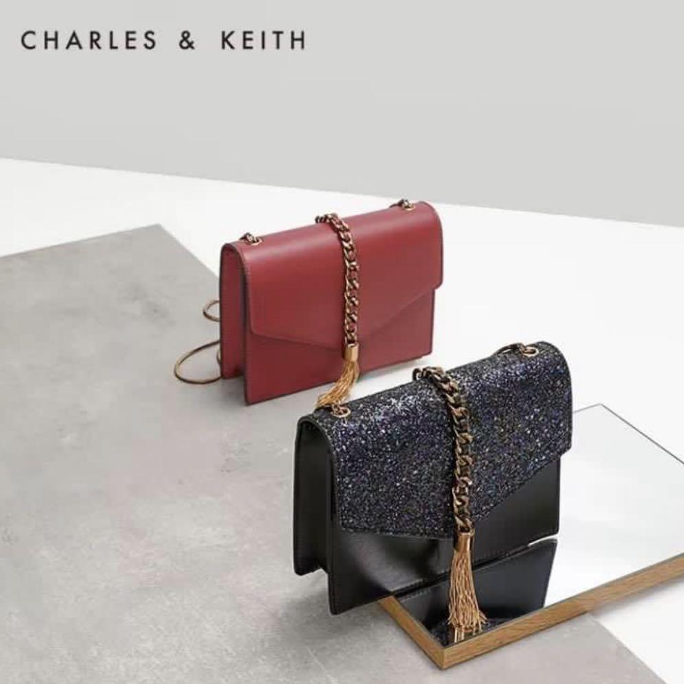 Charles and Keith Envelope Tassel Bag Women s Fashion Bags