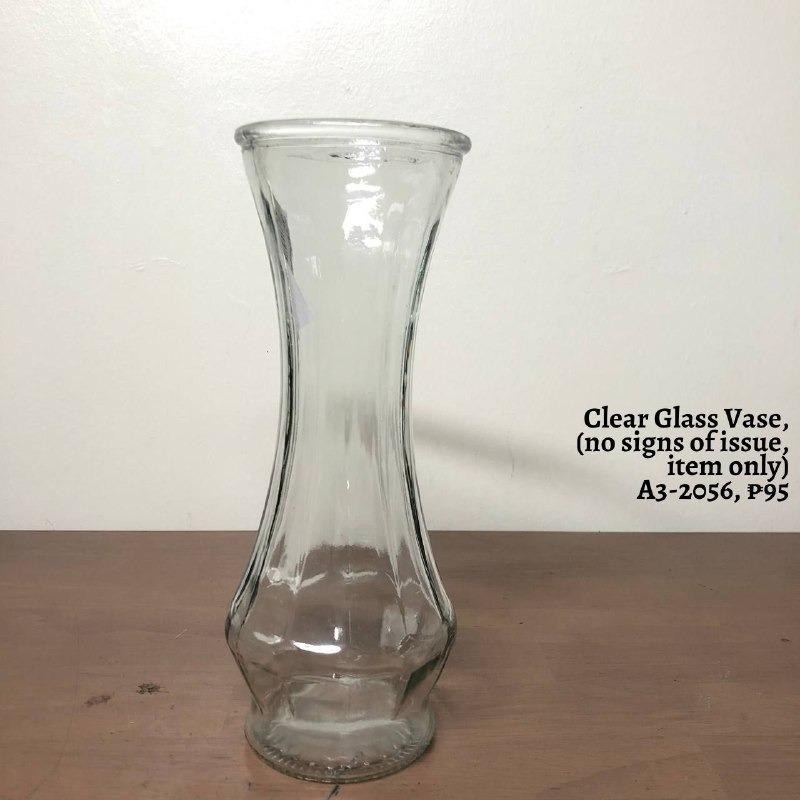 Clear Glass Vase, Furniture & Home Living, Home Decor, Vases