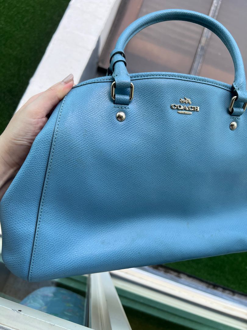 Sky blue coach bag deals