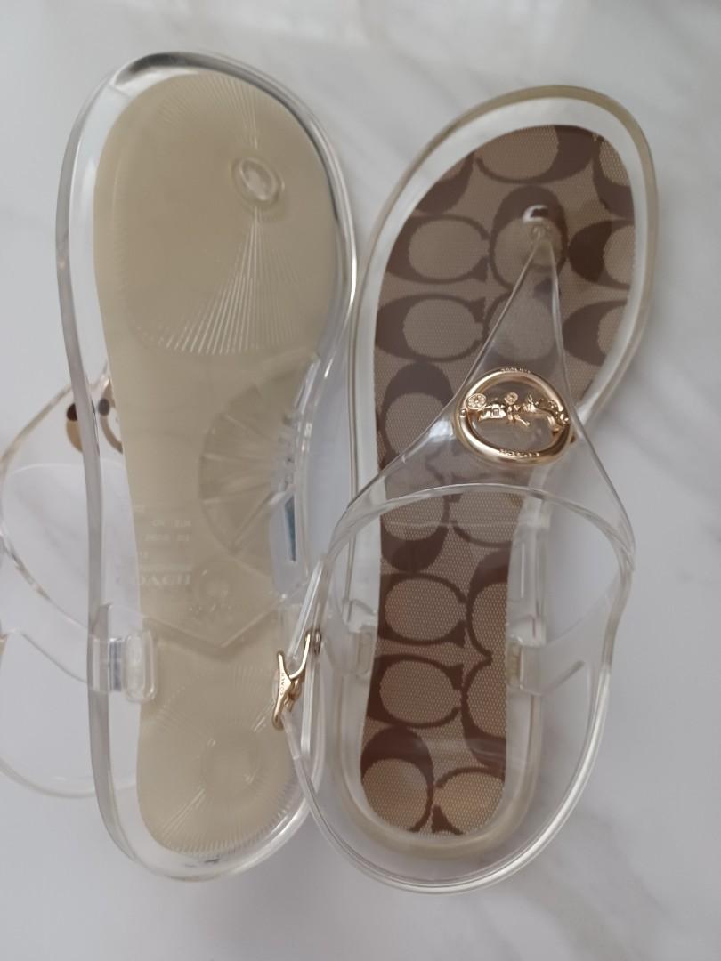 COACH Jelly Sandals, Luxury, Sneakers & Footwear on Carousell