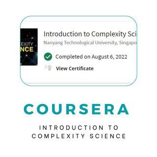 Coursera: Introduction to Complexity Science