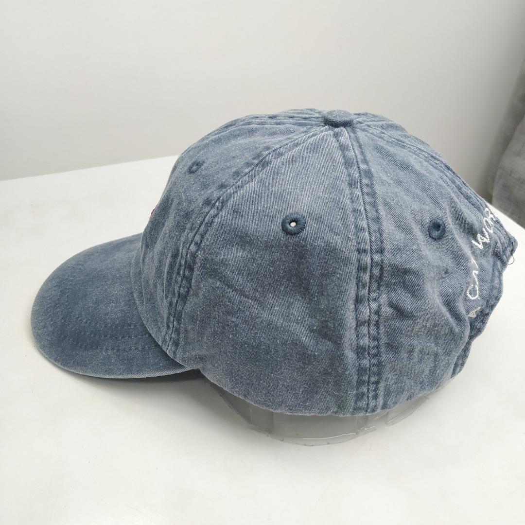 Denim hat outlet leather strap