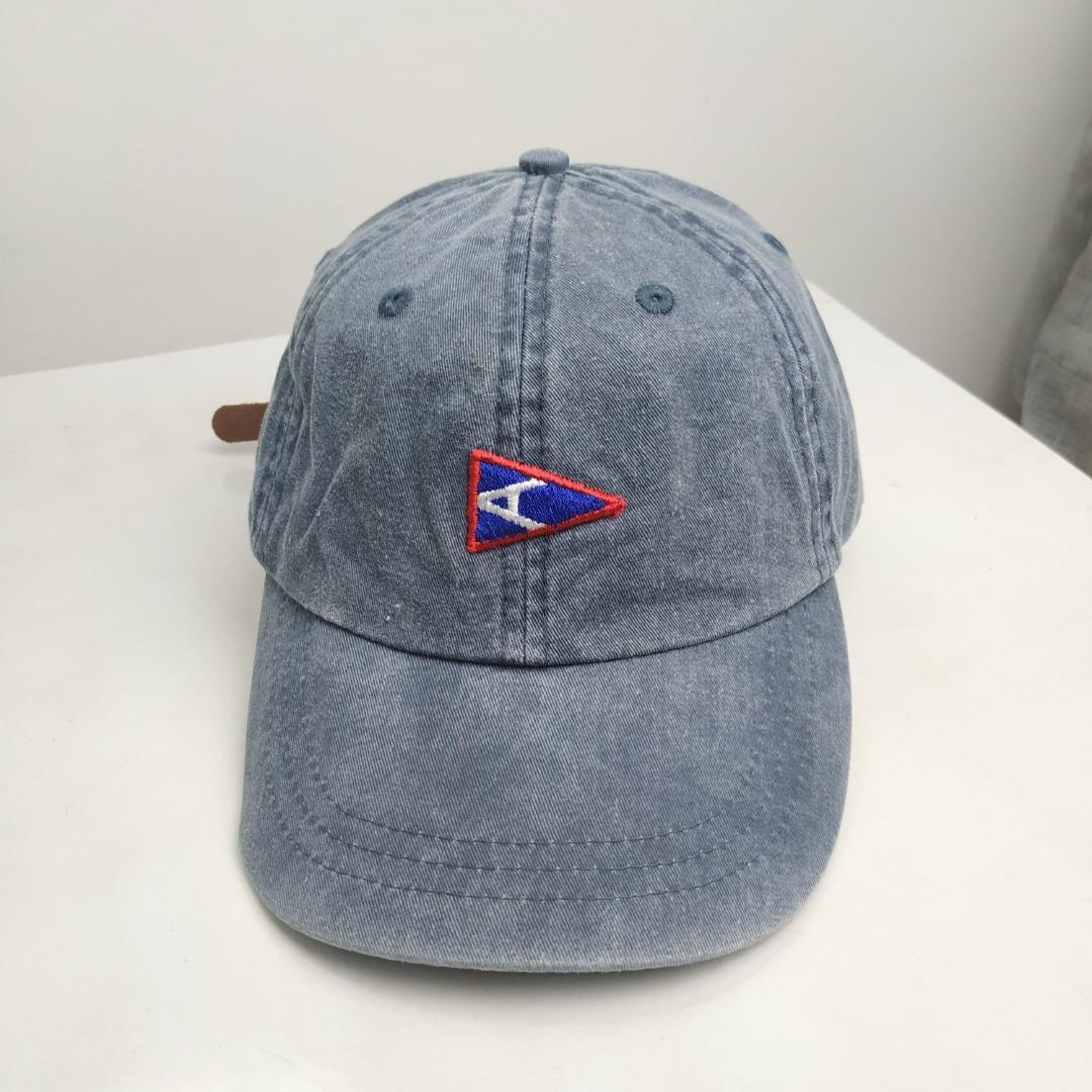 Denim hat clearance leather strap