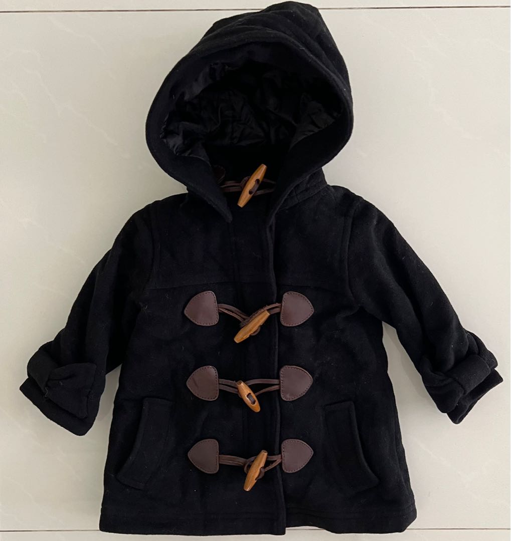 Authentic Designer Tommy Hilfiger Woolen Duffle Baby Girl Coat Babies Kids Babies Kids Fashion on Carousell