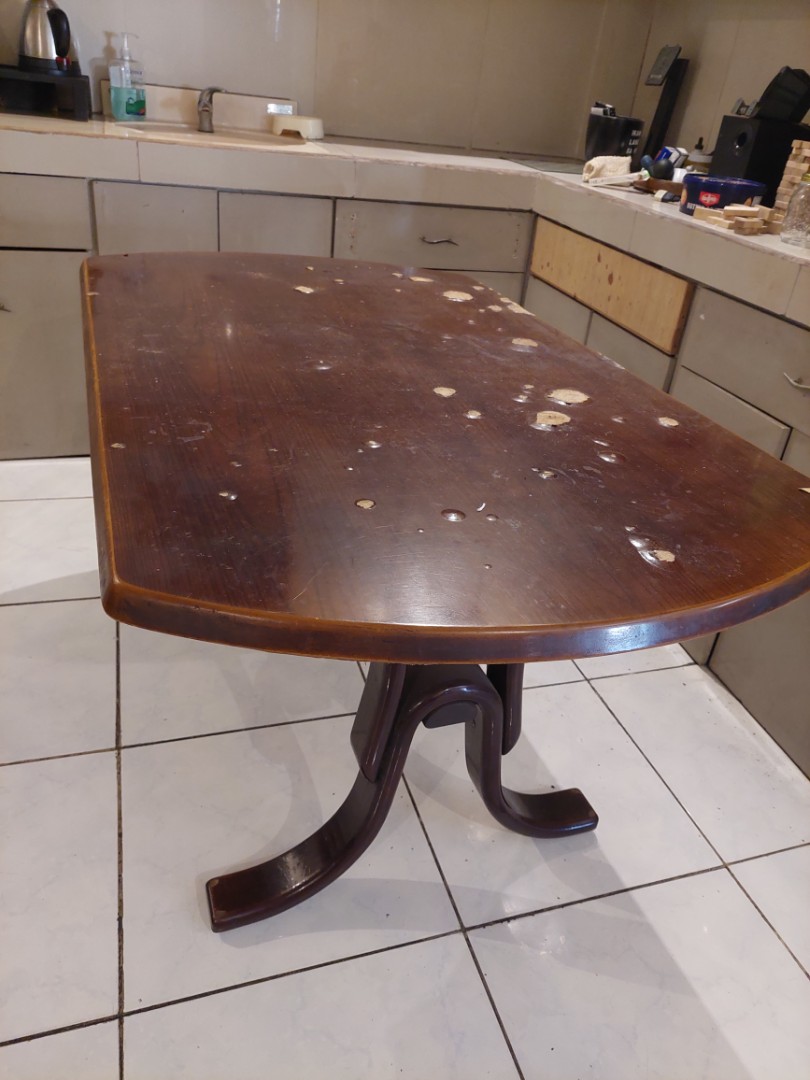 Dining Table + 2 chairs (150x90cm) Made in Malaysia, Furniture & Home