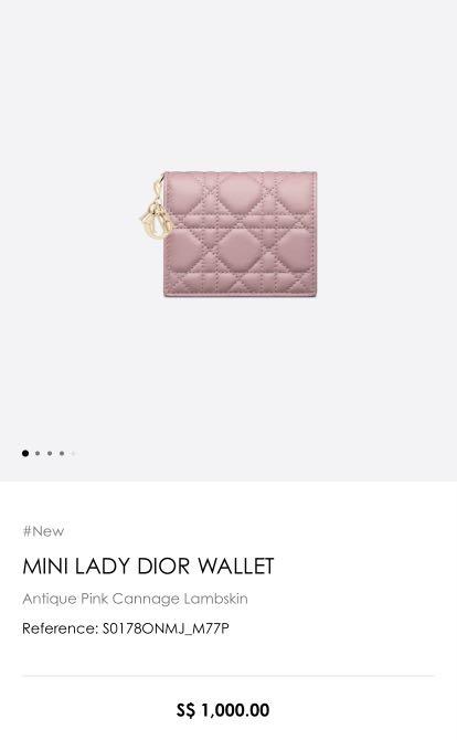 Dior Mini Lady Dior Wallet