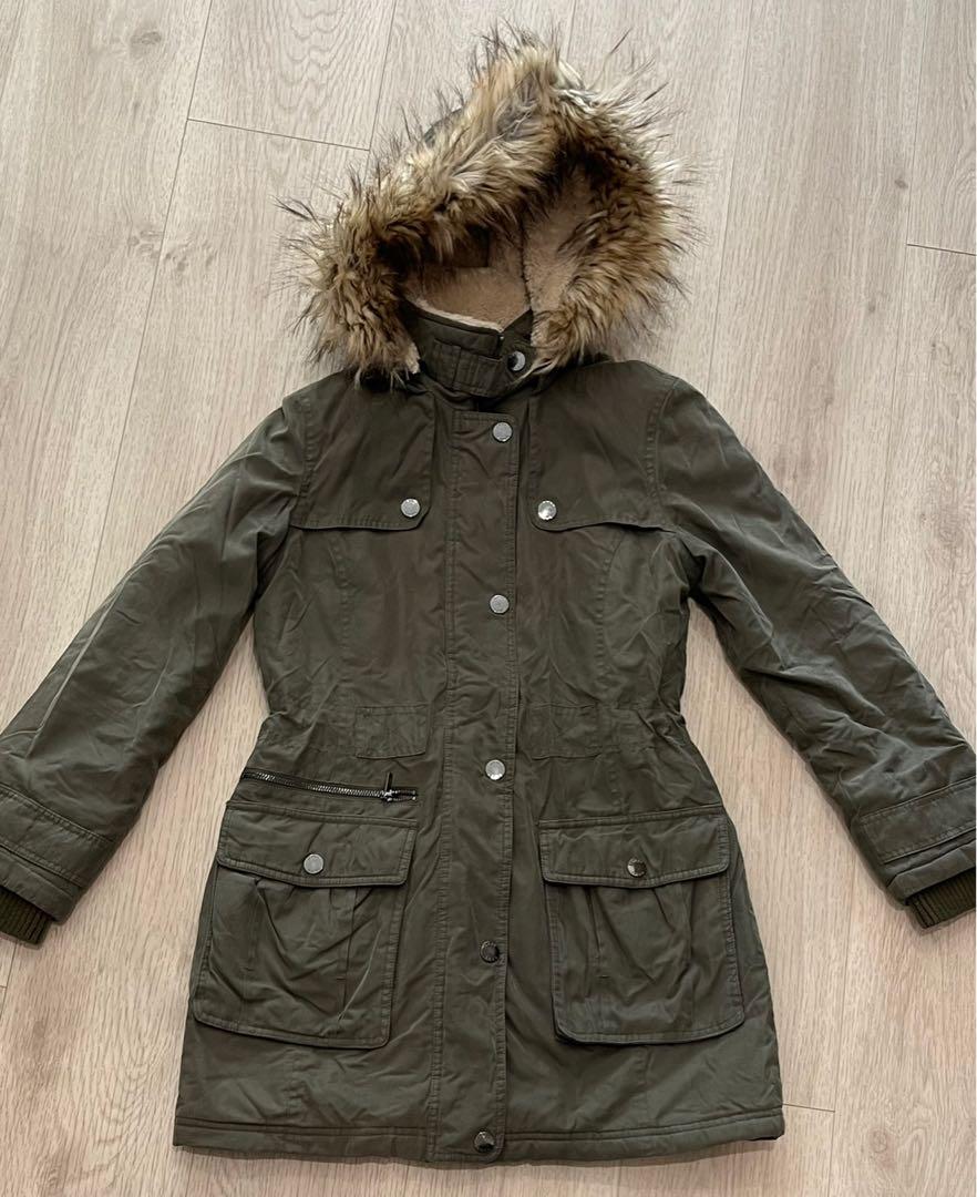 Dkny khaki coat sales