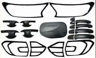 ELECTROVOX Ford Everest 2016 to 2022 TRENDZ AMBIENTE Garnish Combo set cover Matte Black