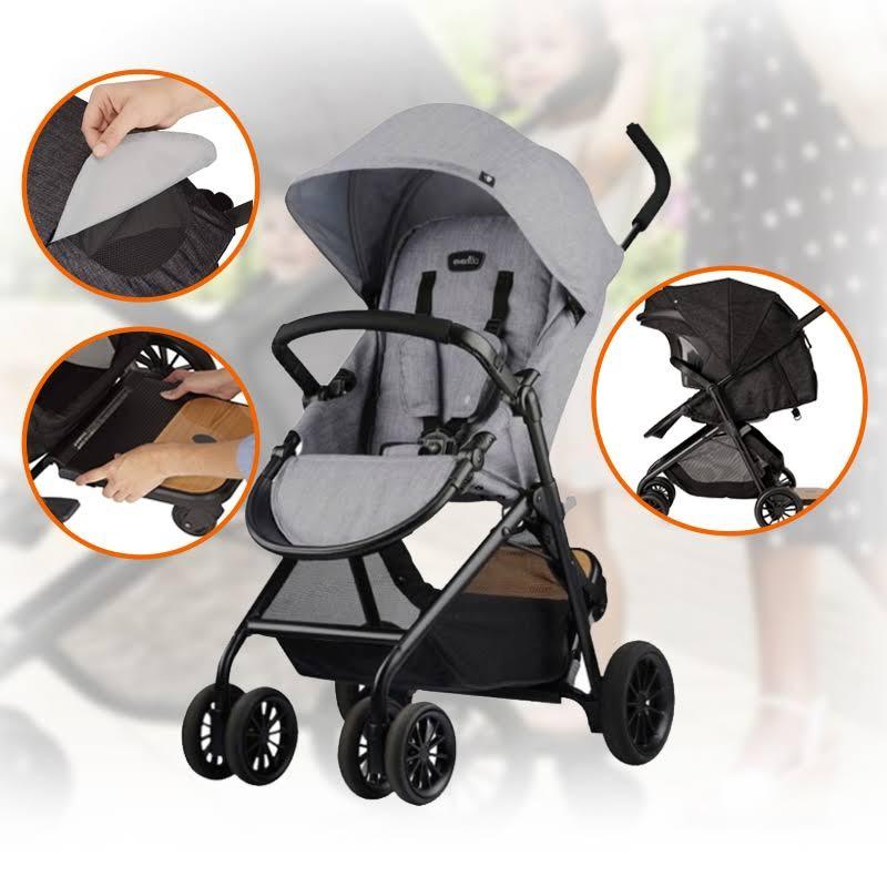 Evenflo Sibby Travel System With Stroller Car Seat Mineral