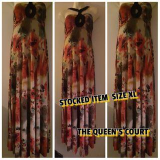 FABULOUS LADIES FLORAL PRINT MAXI DRESS