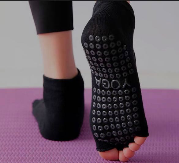 Open toes Grip Socks (for Yoga, Barre, Pilates) / Anti-slip socks