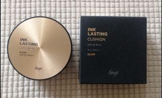 Last one!  fmgt Ink Lasting Cushion Glow V201 / Apricot Beige / The Face Shop / Nature Collection / SPF 35 PA++ / Foundation