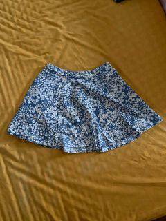 Forever 21 Blue Floral Skirt
