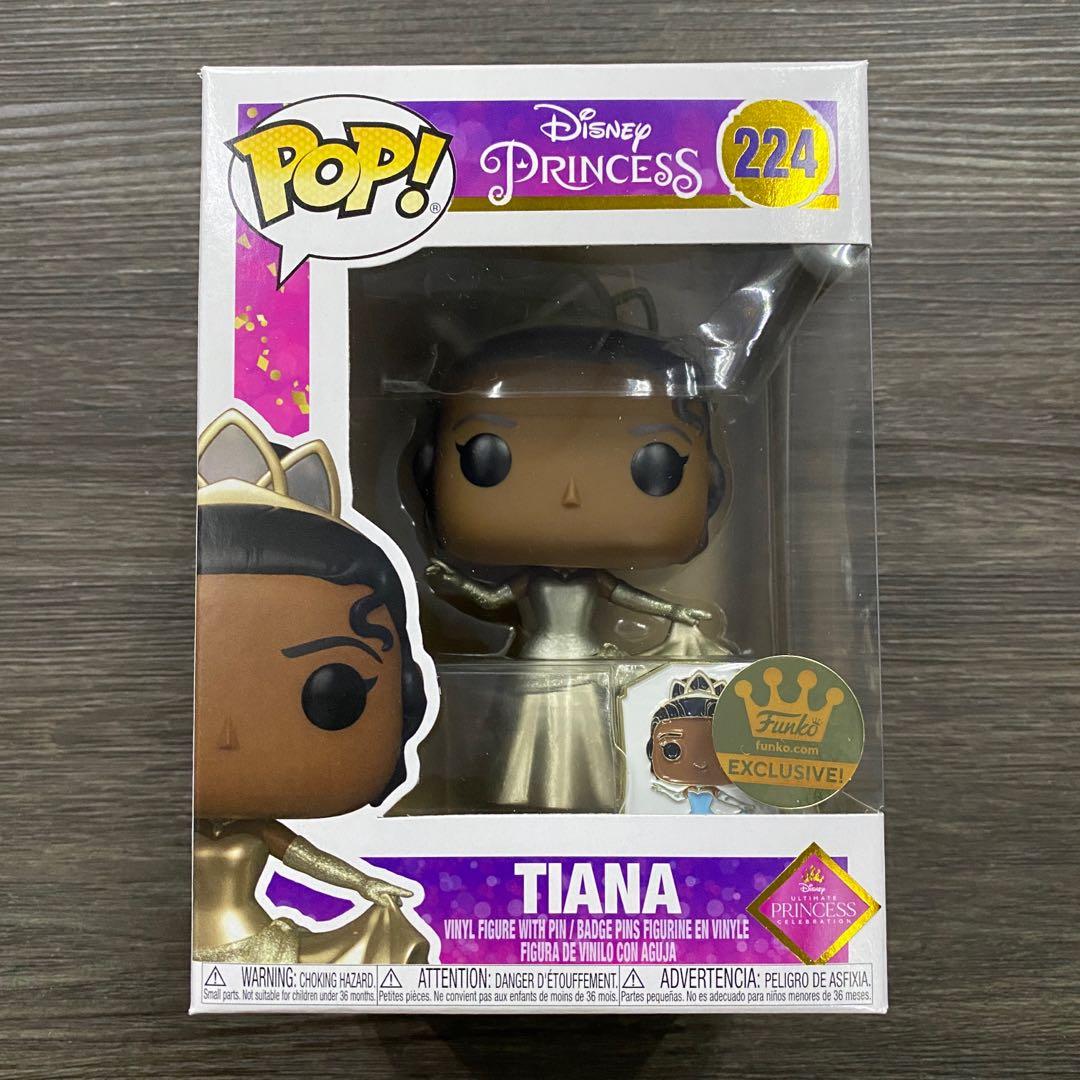 Funko Pop #224: Disney Ultimate Princess Collection - Tiana (Gold) with Pin  [Funko Shop Exclusive], Hobbies & Toys, Toys & Games on Carousell