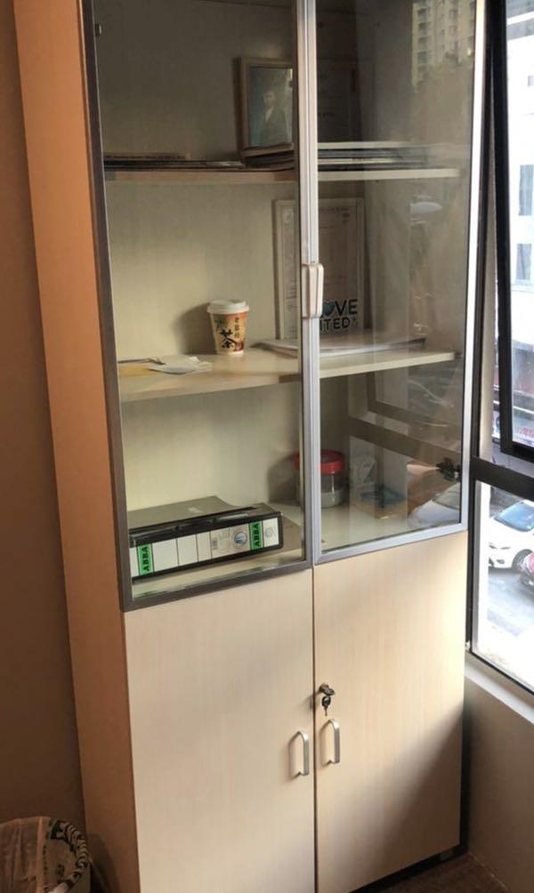 Half on sale glass cabinet