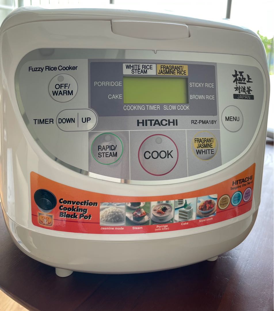 Hitachi 1.8L Rice Cooker RZPMA18Y, TV & Home Appliances, Kitchen