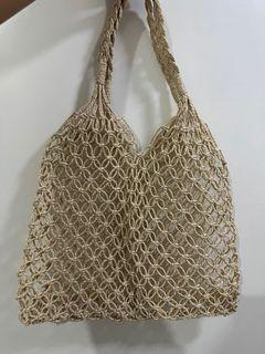 Hollow Out Straw Beach Bag
