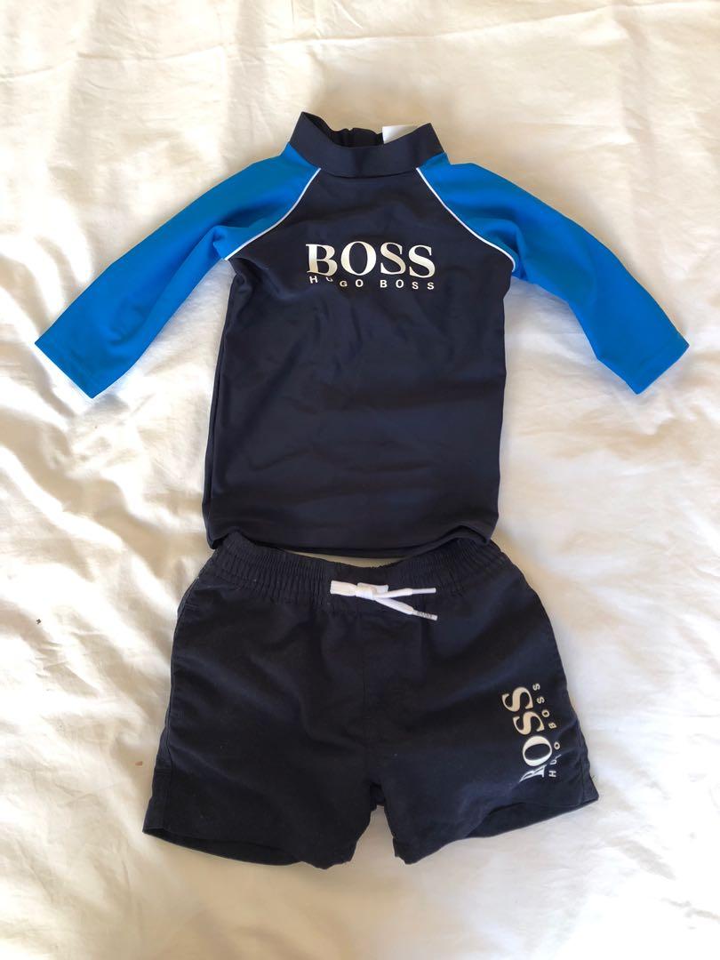 Baby boy hugo boss shorts and shirt best sale