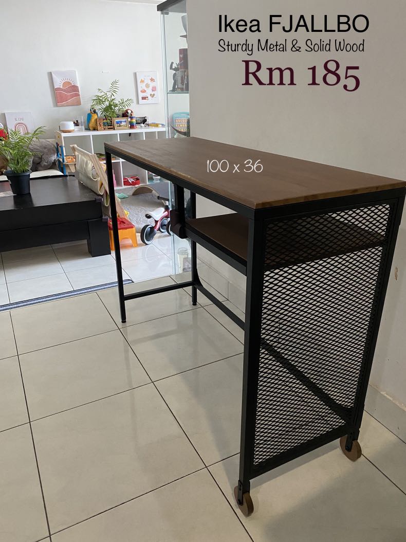 IKEA FJALLBO Computer Table Desk Solid Wood, Furniture & Home Living