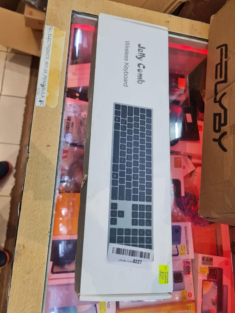 Jelly Comb Wireless Bluetooth Keyboard Gray IWGZX01C, Computers