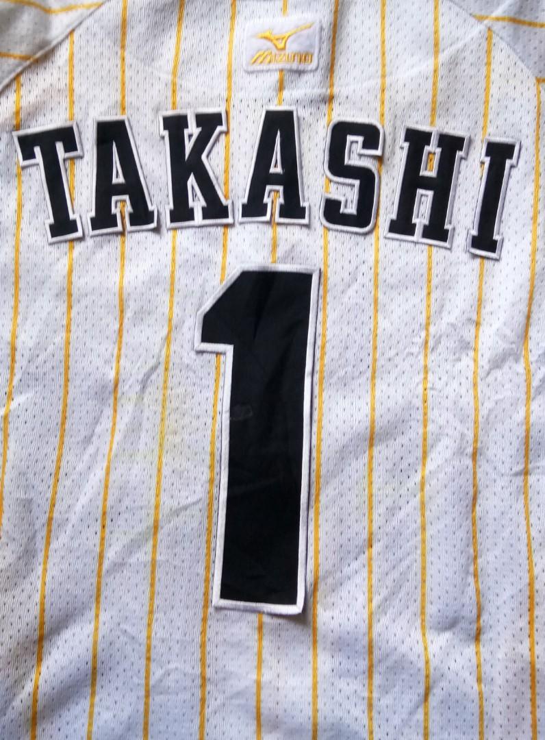 TwoLegsVintageStore Hanshin Tigers Jersey Hanshin Tigers by Mizuno Baseball Jersey Shirt Size M/L