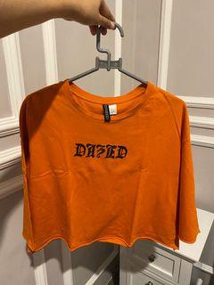kaos croptee hnm orange