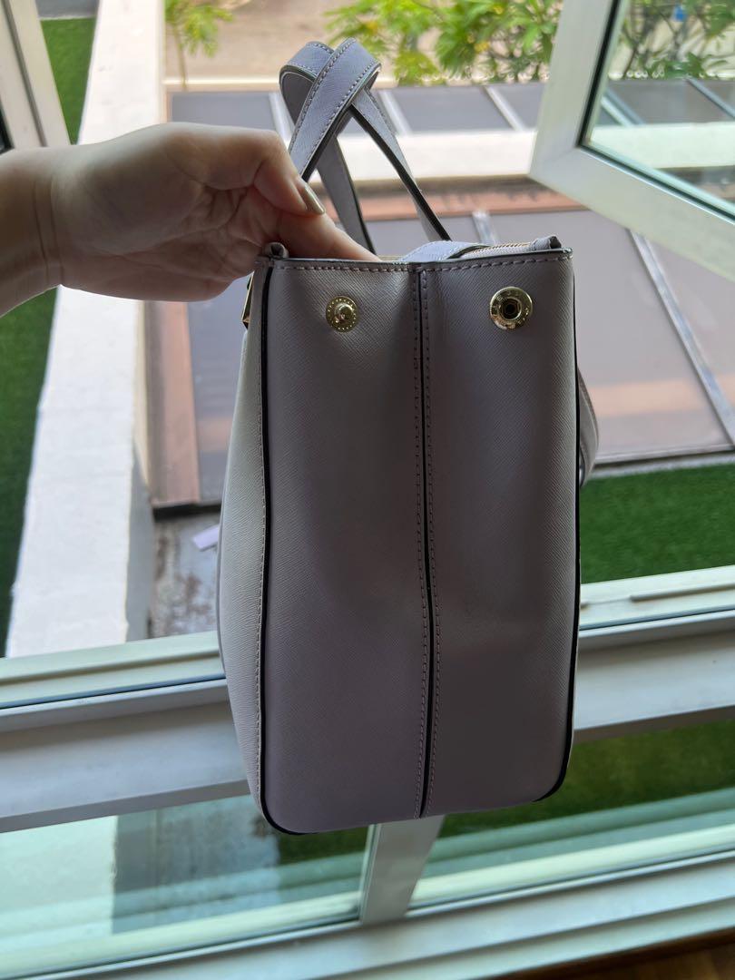 Kate Spade Mauve Color Block Saffiano Leather Laptop Case Bag 13