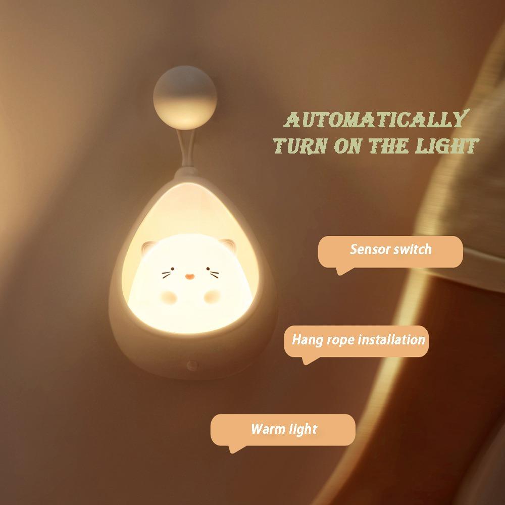 LED可愛動物人體感應控制小夜燈LED cute animal human body induction control night light,  傢俬＆家居, 燈飾及風扇, 燈飾- Carousell
