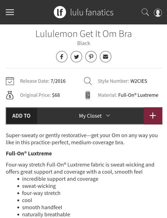 Lululemon Free To Be Serene Bra *Long Line - Deep Rouge - lulu fanatics