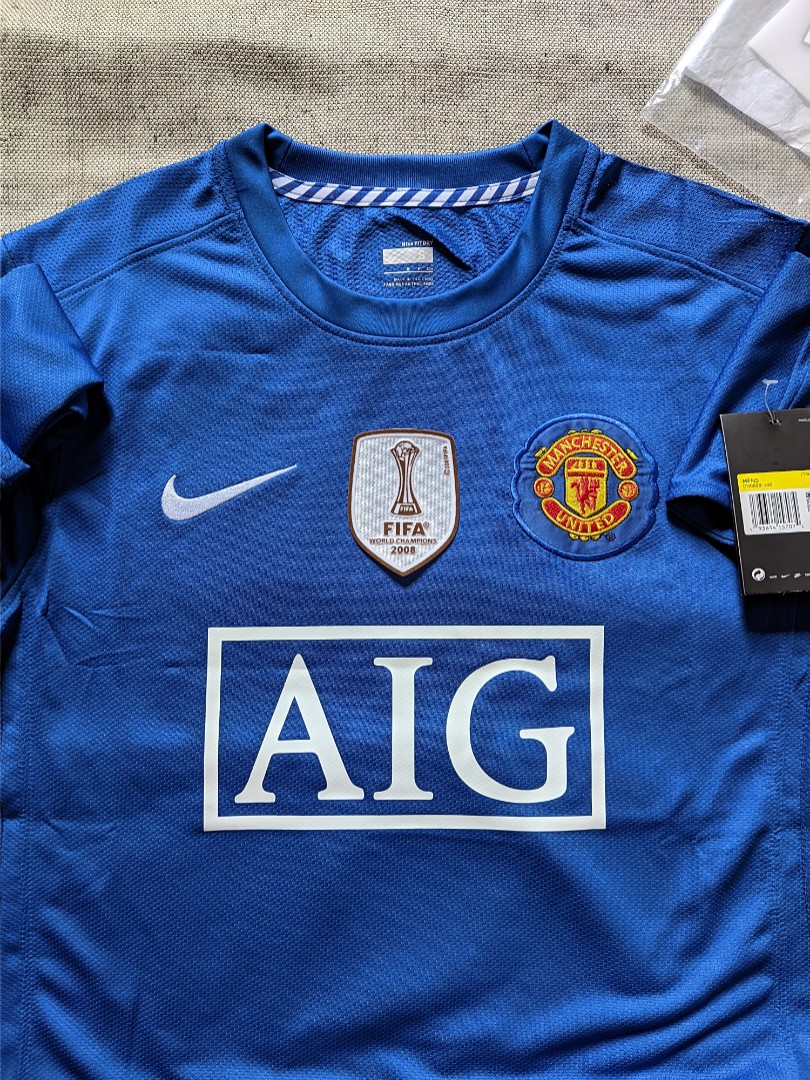 2008-2009 Manchester United Third White Long Sleeve Jersey UCL