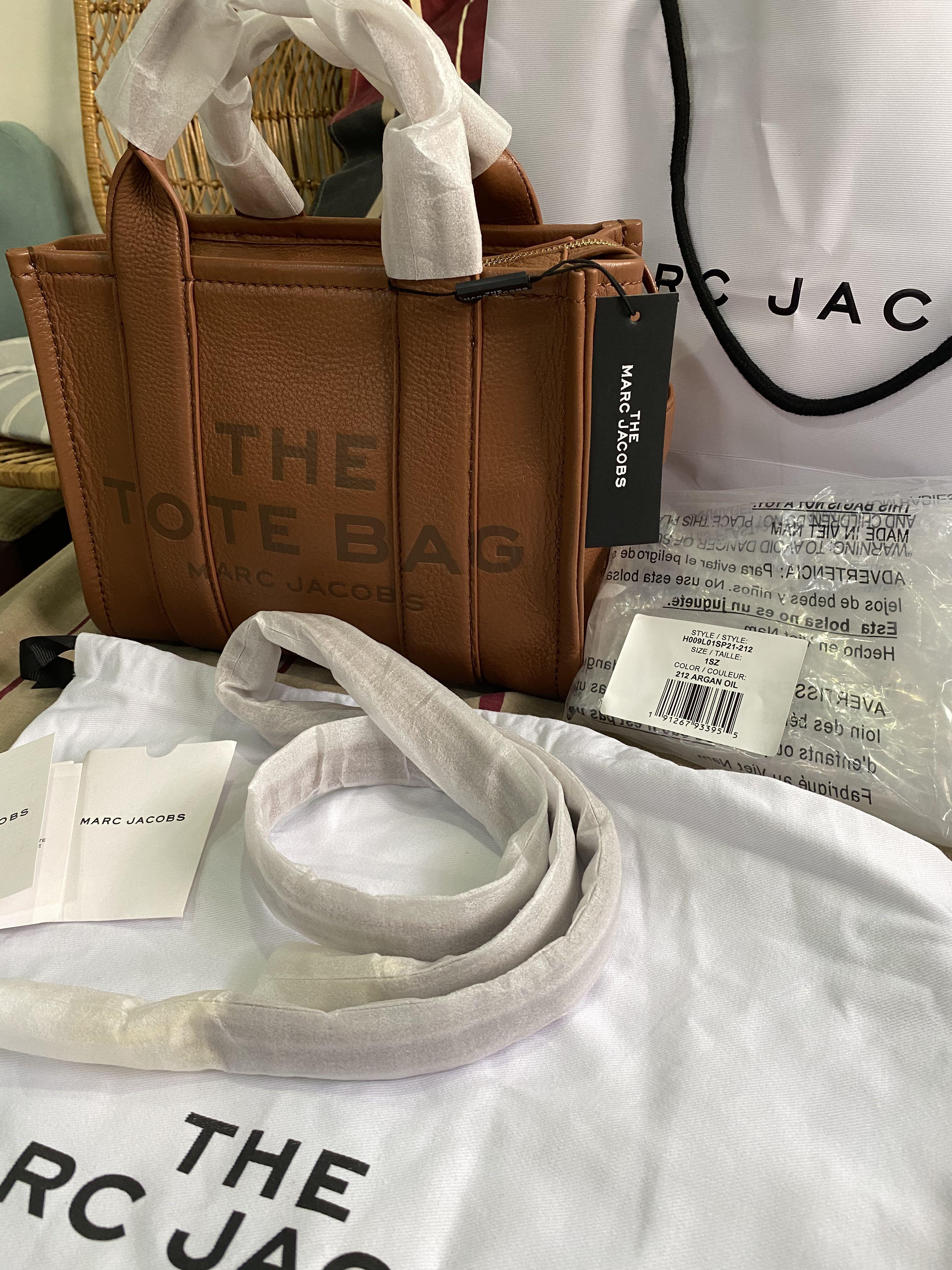Marc Jacobs Mini Tote Leather - Argan Oil, Luxury, Bags & Wallets on  Carousell