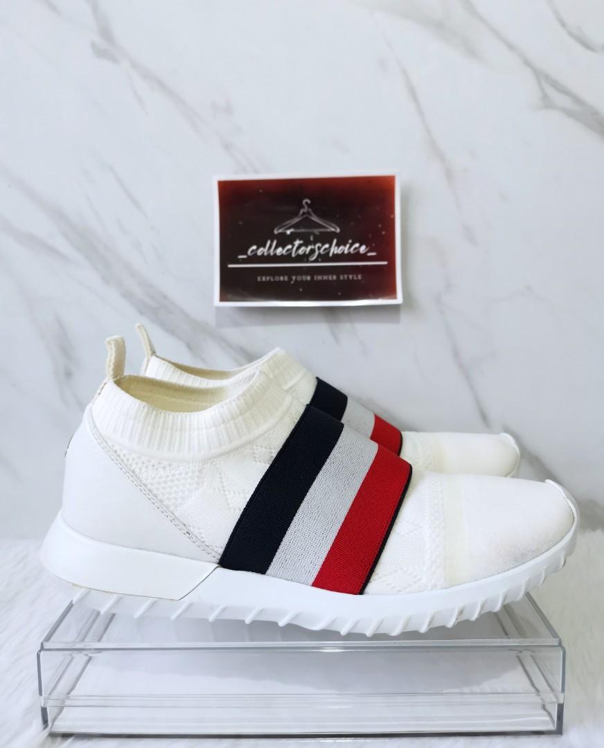 MONCLER Giroflee Leather Stretch Knit Sneakers