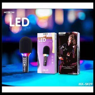MOXOM MX-SK29 Led Wireless Karaoke Microphone And Speaker COLORFUL LAMP  BLUETOOTH V5.0 WIRELESS MICROPHONEMOXOM MX-SK29