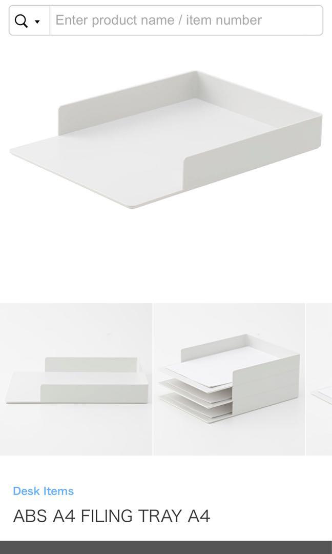 Muji desk tray / document / letter tray / a4, 傢俬＆家居, 其他, 家居改善及收納用品