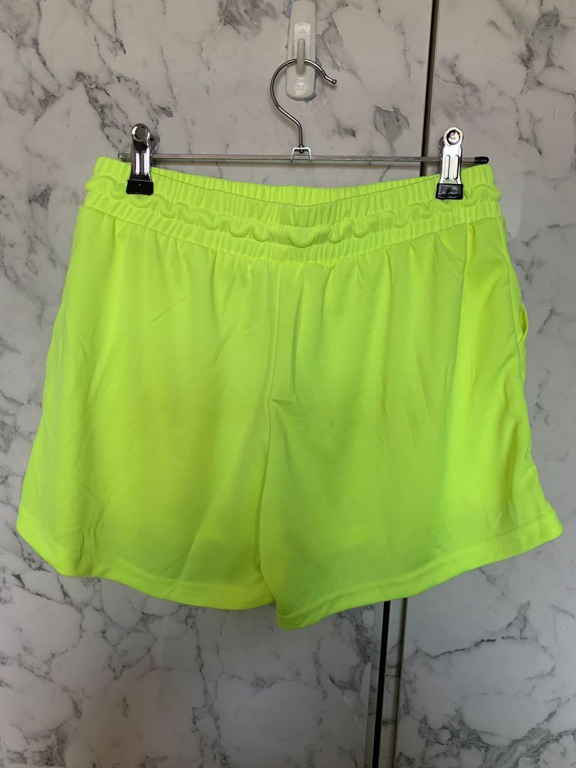 Neon yellow adidas shorts new arrivals