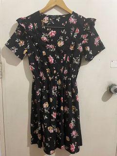 New Look black floral dress