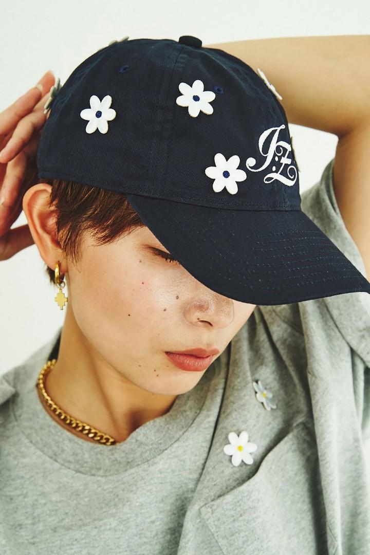 日本一掃NICK GEAR 3D FLOWER CAP navy nickgear 帽子