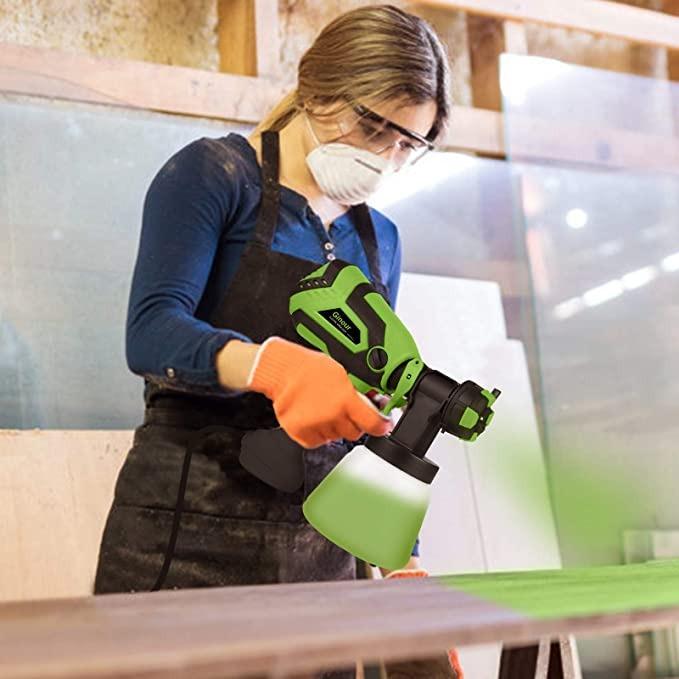 Paint Sprayer, Ginour 600W Electric Paint Gun, 1000ml HVLP Spray Gun