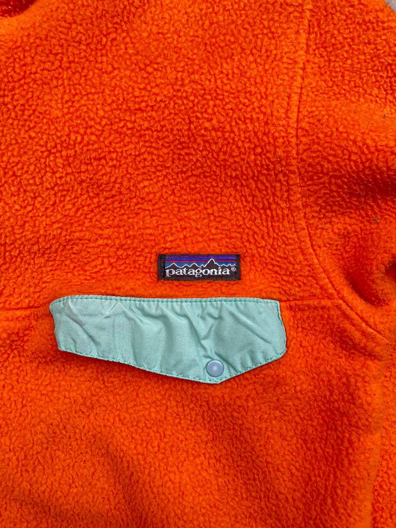 Patagonia Orange Iconic Fleece, Men's Fashion, Coats, Jackets and ...