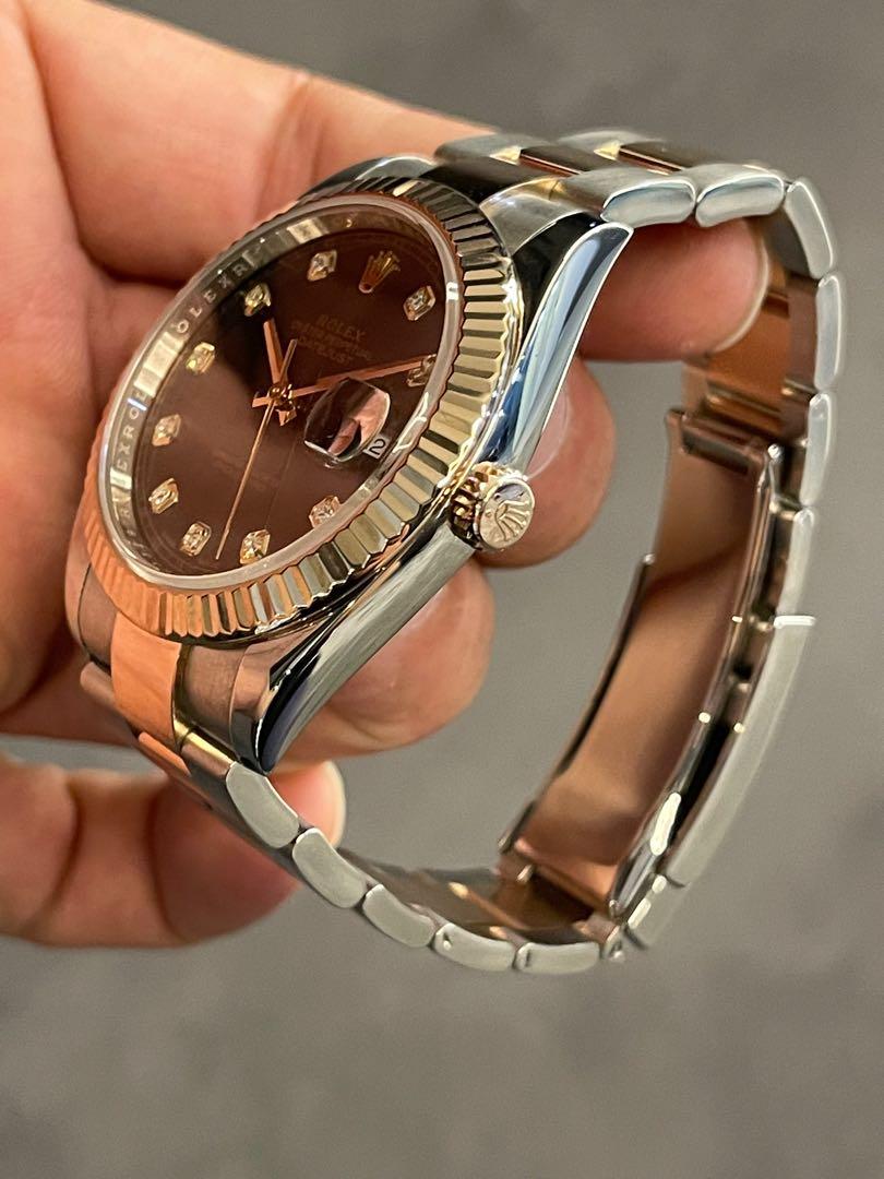 Rolex DateJust Chocolate Diamonds Dial 41MM Preowned Luxury