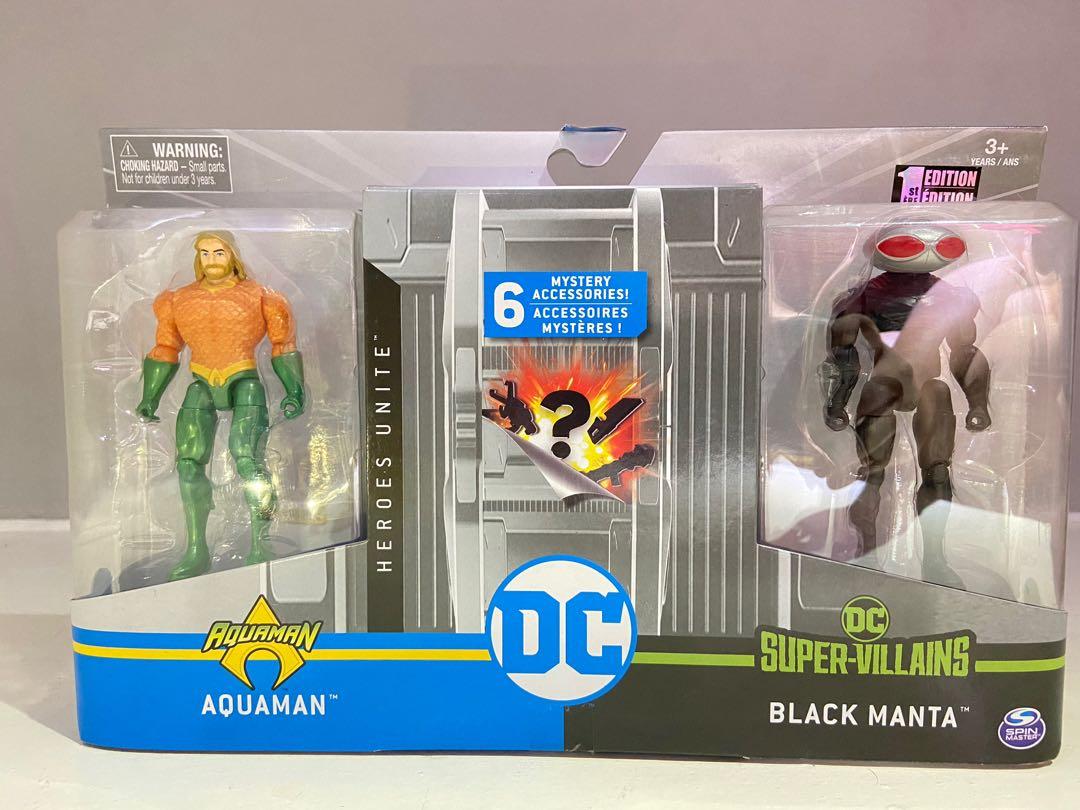 DC Comics, 4-Inch Aquaman vs. Black Manta Action Figure 2-Pack with 6  Mystery Accessories, Adventure 2