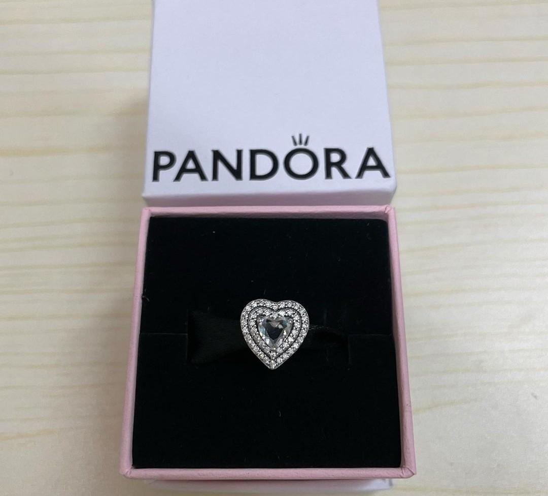 AUTH PANDORA SPARKLING LEVELED HEART 