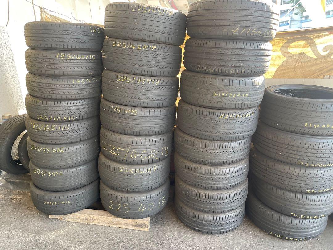 second hand tyres, Car Accessories, Tyres & Rims on Carousell