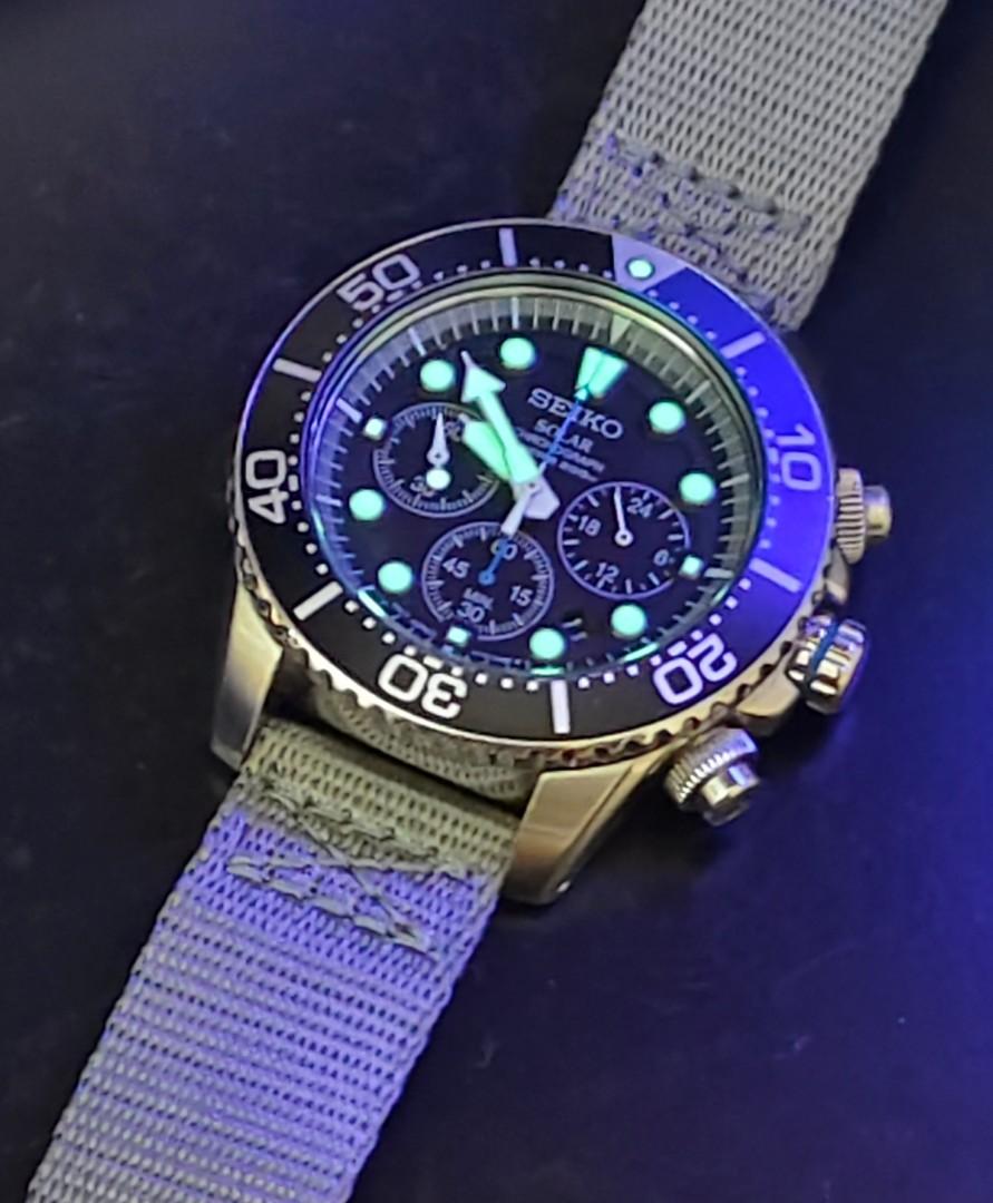 Seiko Prospex Solar Diver Chronograph 200m SSC017 Men s Fashion