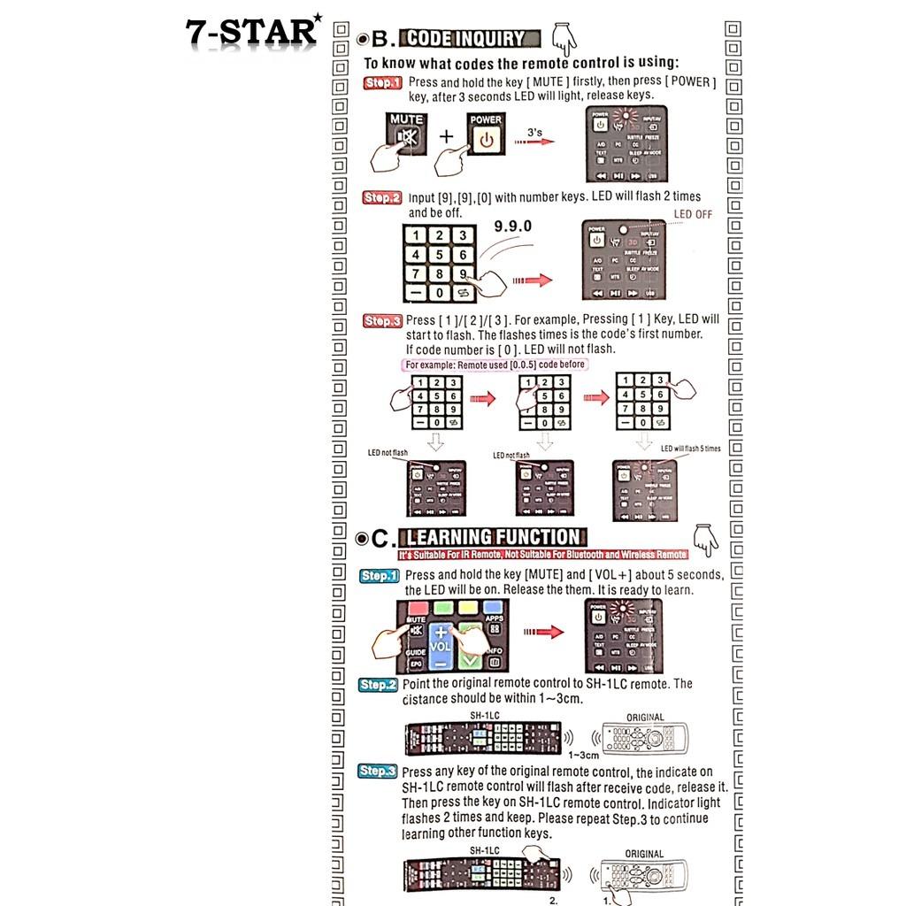 SHARP TV Remote Control Universal Plug & Play for all LCD LED TV Remote