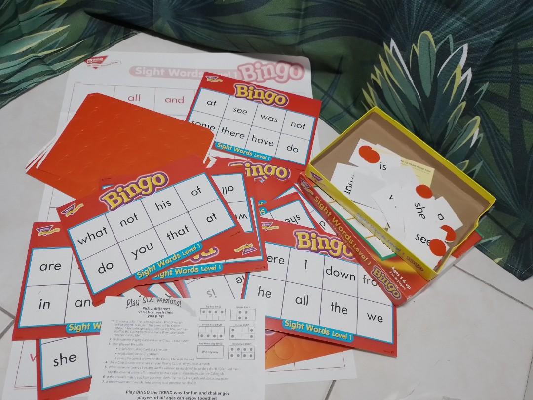 Sight Words Level 1 BINGO (Category: Educational & Learning Toys) located in San Juan City. Submitted by salesite (Listing ID 1178119536, Image 2). Description: Sight Words Level 1 BINGO We make learning FUN issue only the damage box.