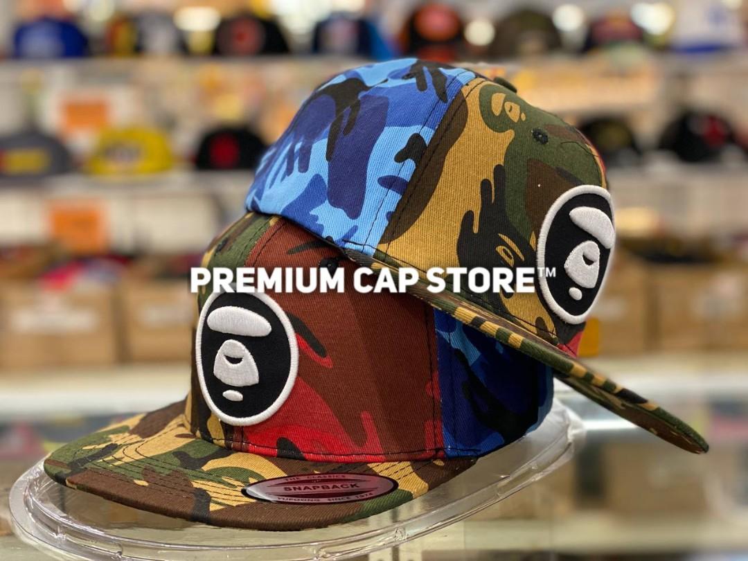 Bape hotsell camo snapback