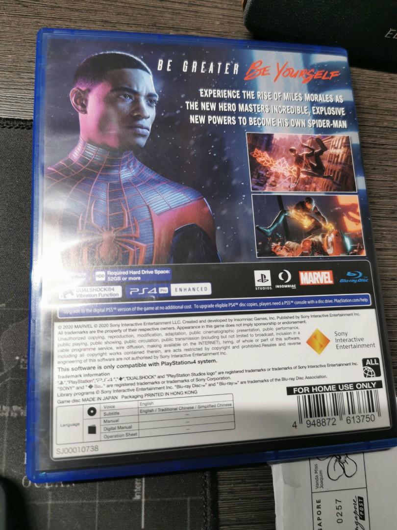 Spiderman Miles Morales PS4, Video Gaming, Video Games, PlayStation on ...