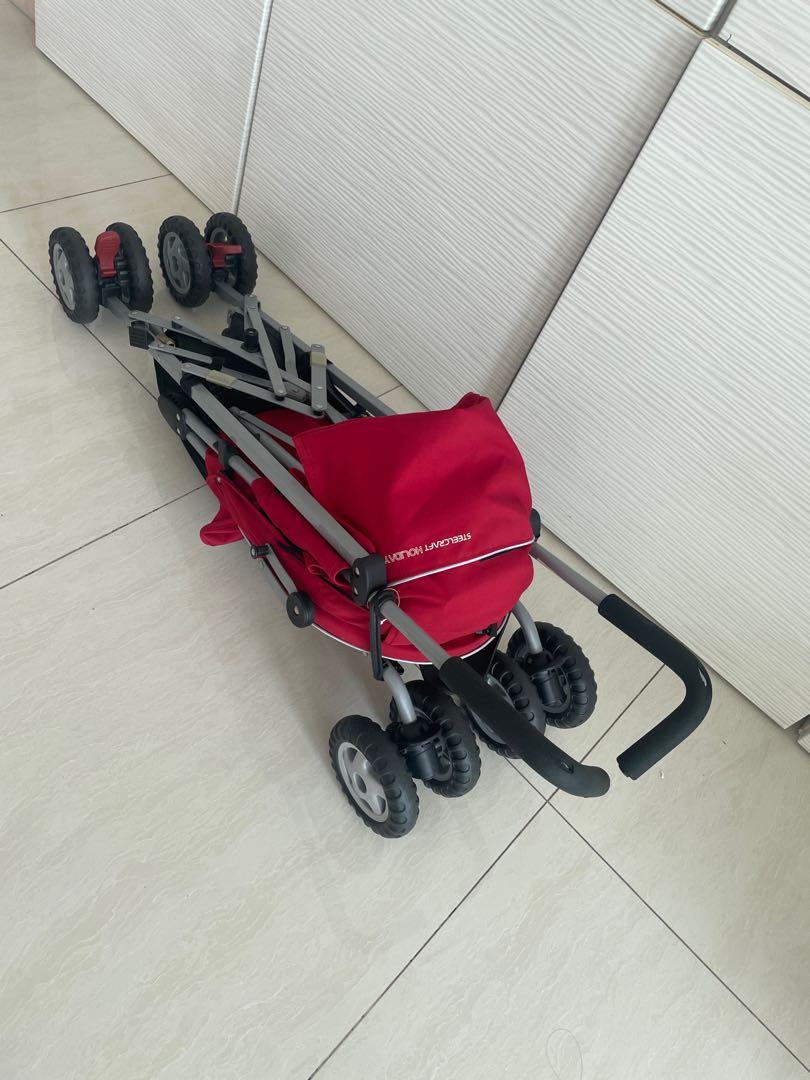 Steelcraft holiday stroller top red