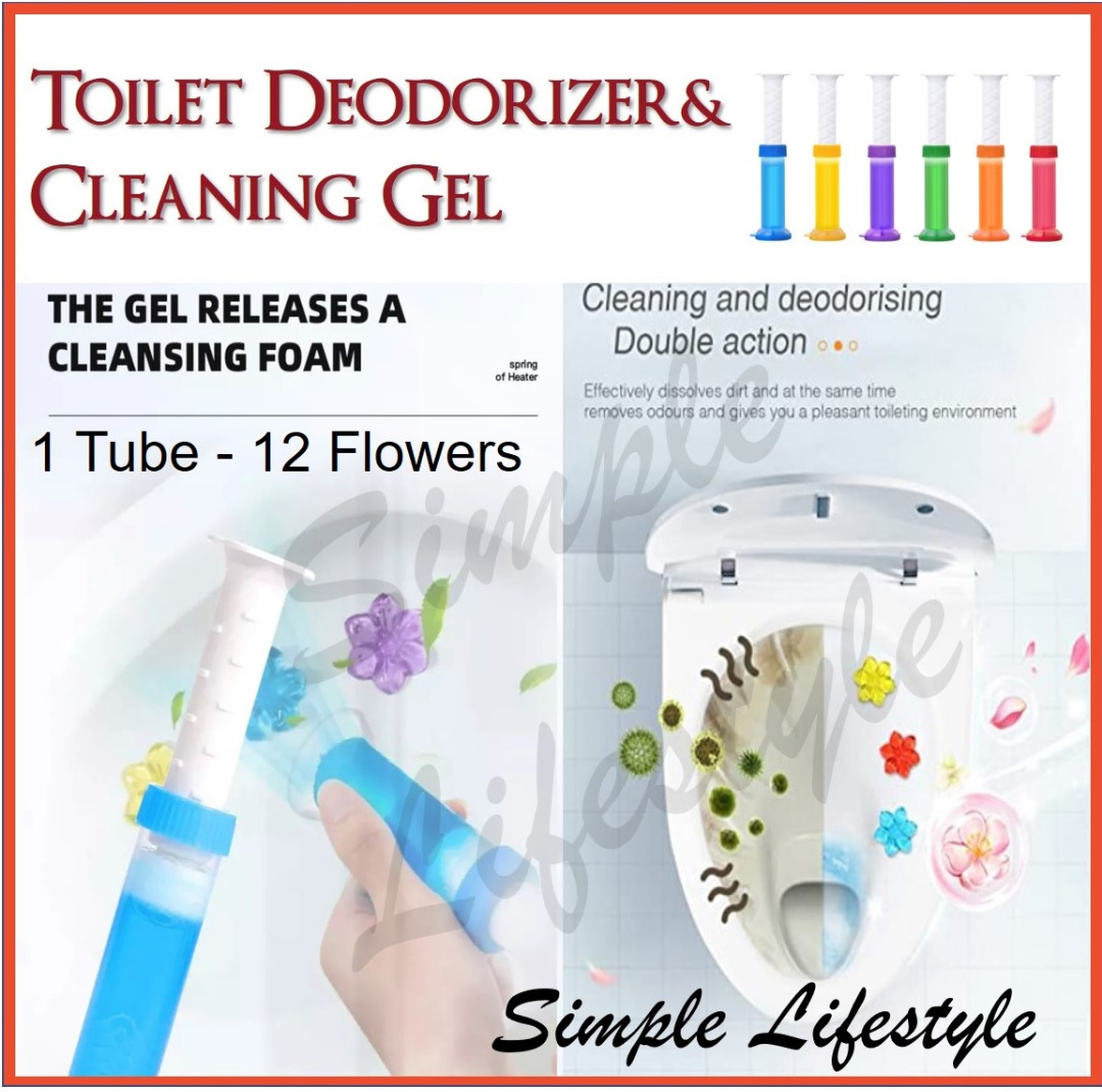 Toilet Deodorizer & Cleaning Flower Gel, Furniture & Home Living